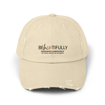 Passionate. Candid. Bold: Not Angry. Respect The Difference Distressed Cap