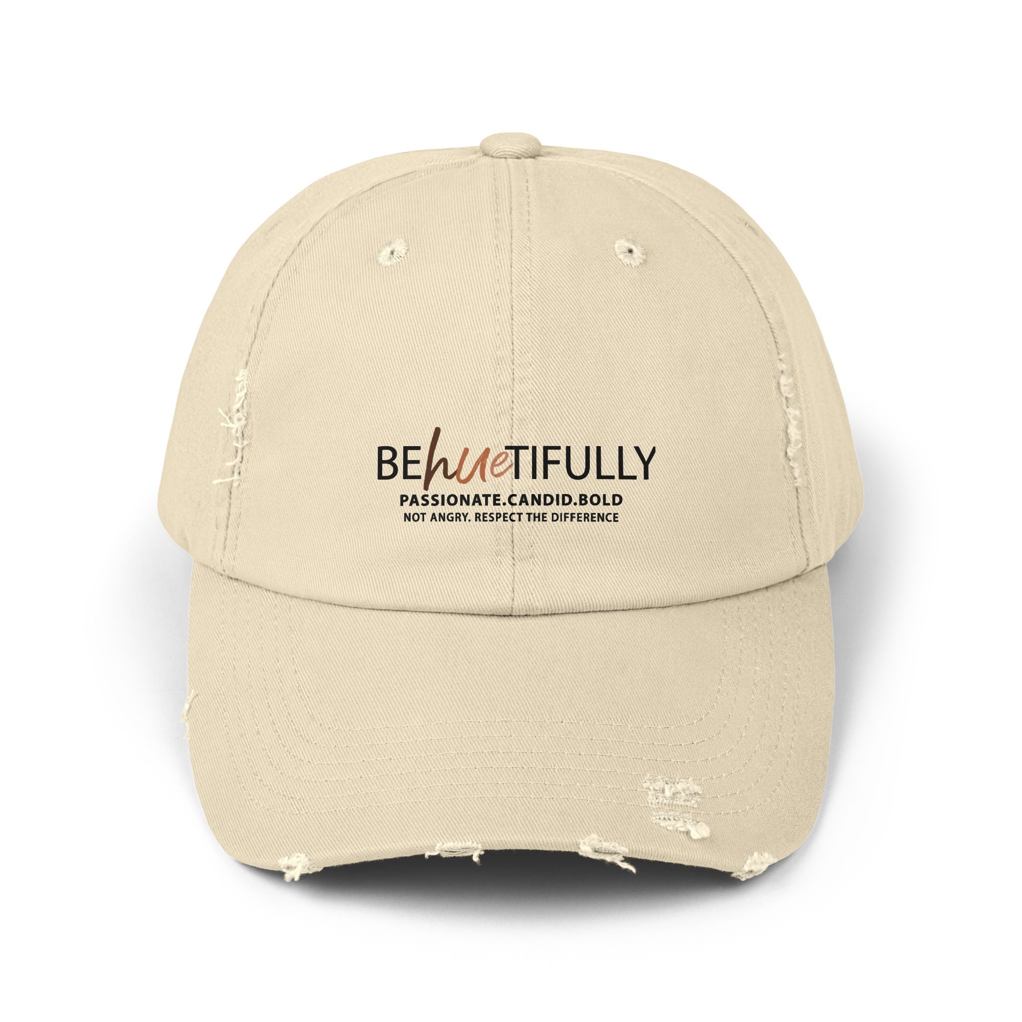Passionate. Candid. Bold: Not Angry. Respect The Difference  Distressed Cap