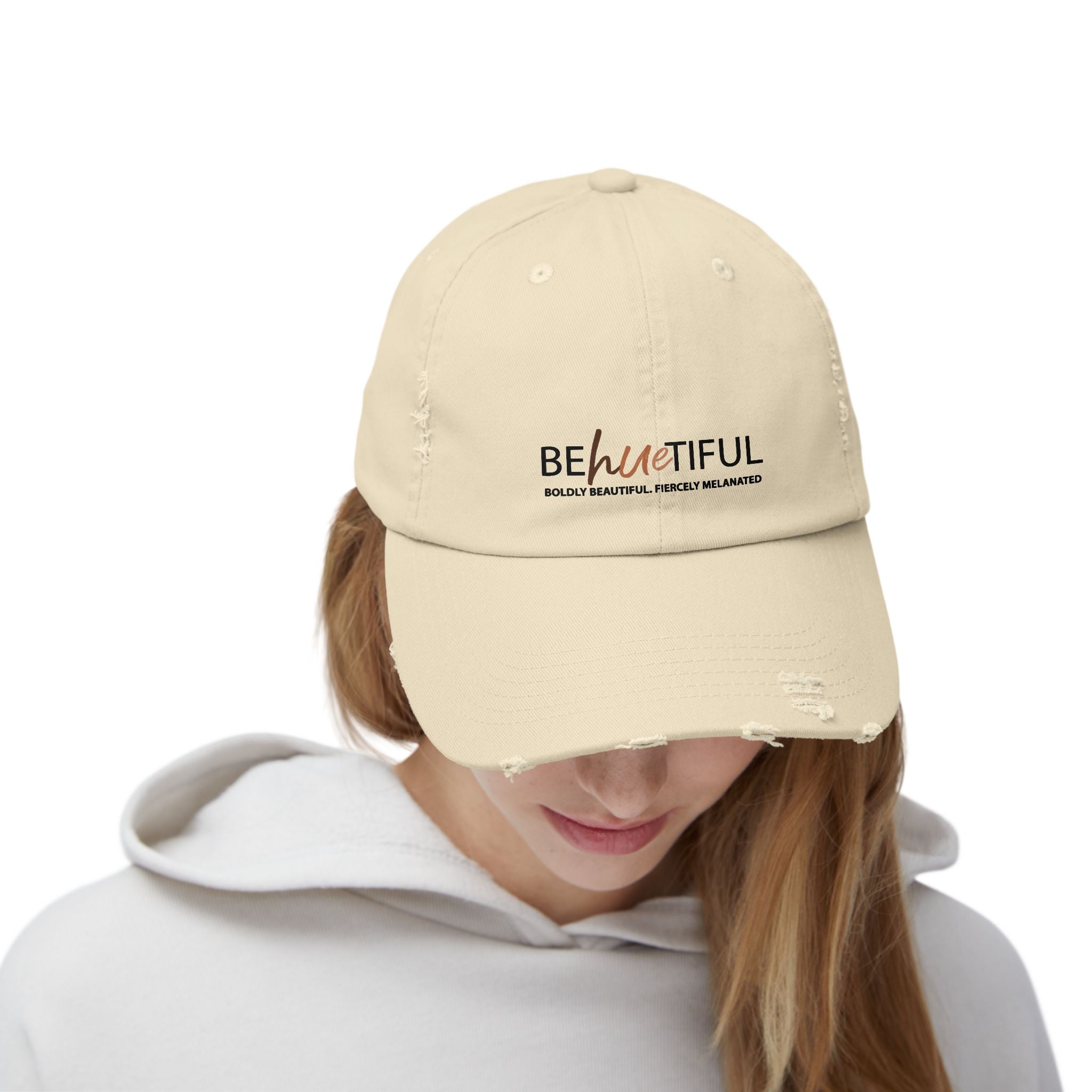 Boldly Beautiful. Fiercely Melanted Distressed Cap