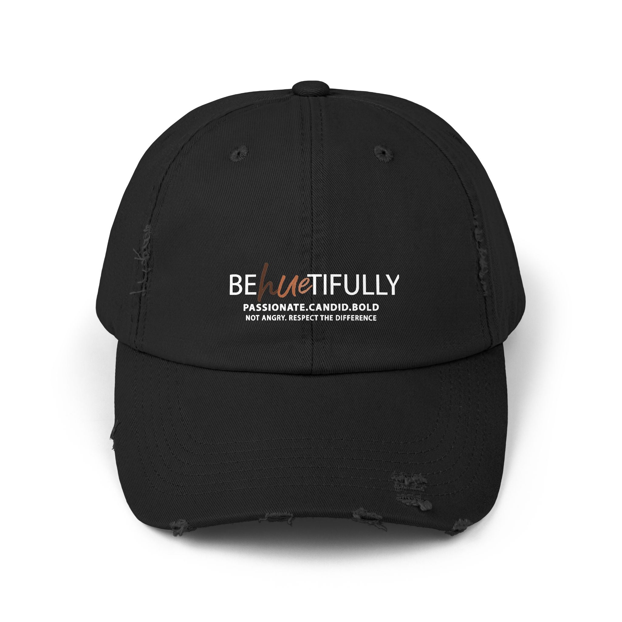 Passionate. Candid. Bold: Not Angry. Respect The Difference  Distressed Cap
